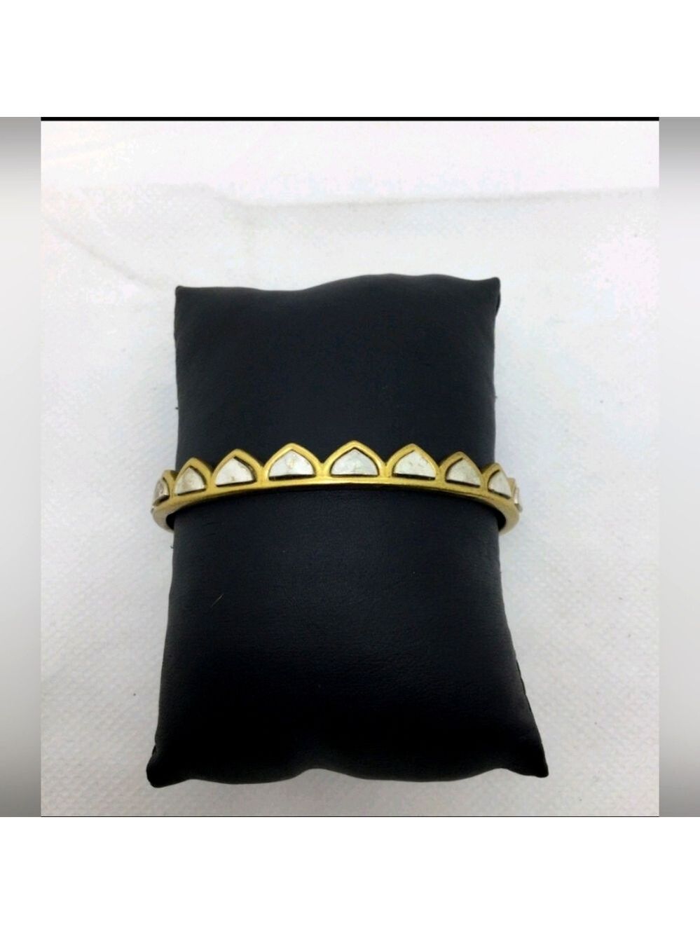 Lucky Brand Two-Tone Scalloped Cuff Bracelet 5.5"